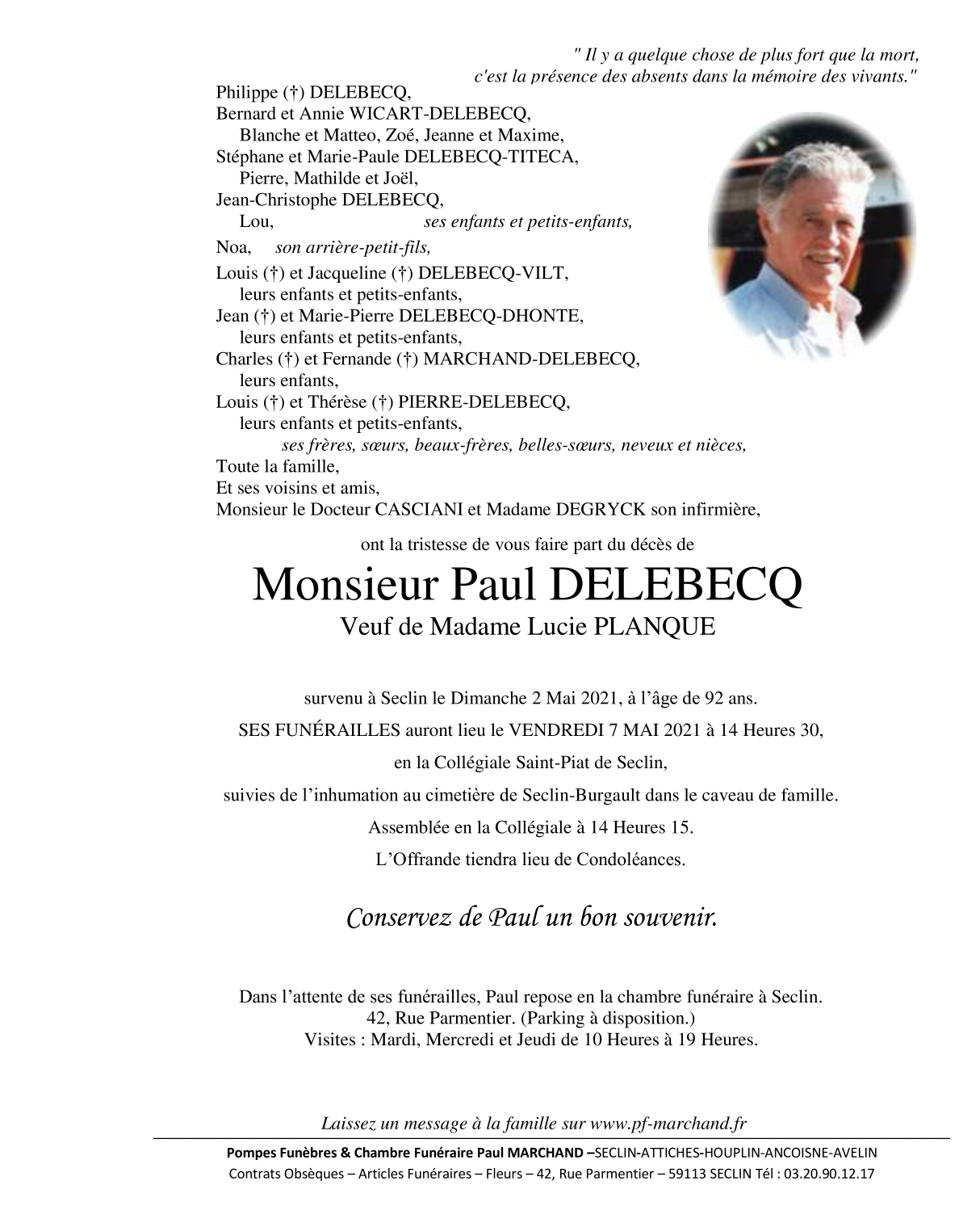 Image Pour voir le faire-part de Paul CLIQUEZ-ICI