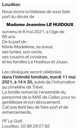 Image Annonce nécrologique
