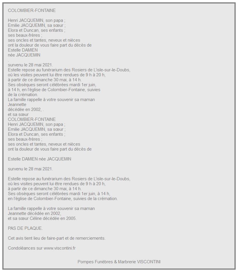 Image Annonce nécrologique