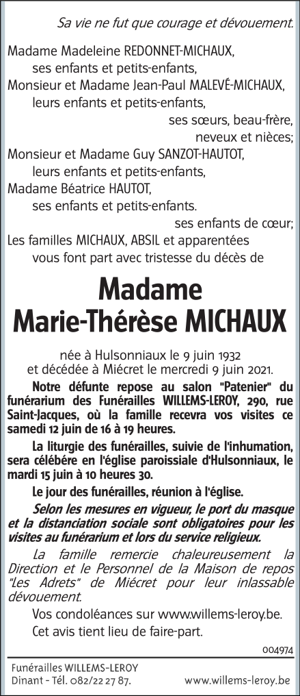 Image Annonce nécrologique