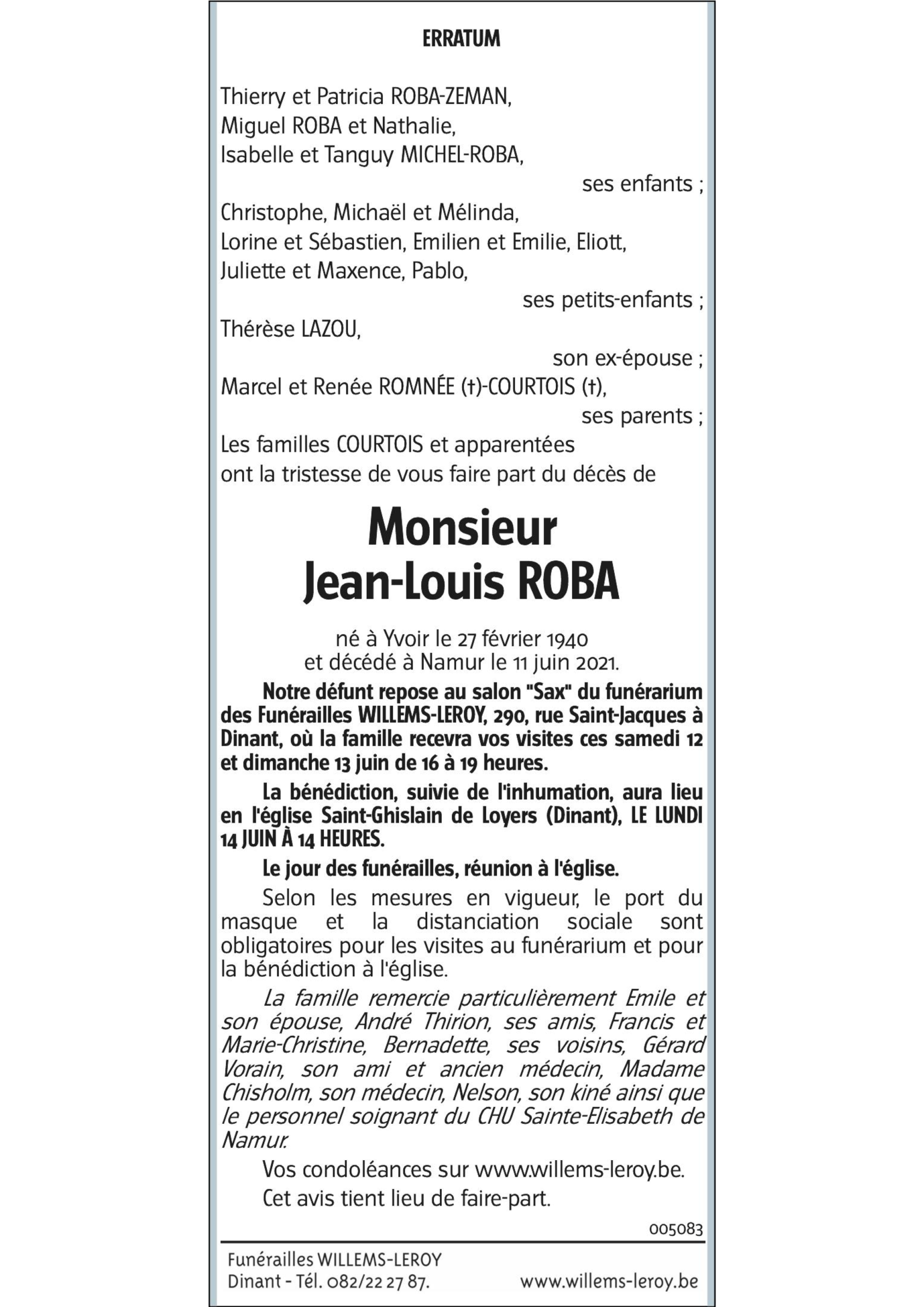 Image Annonce nécrologique