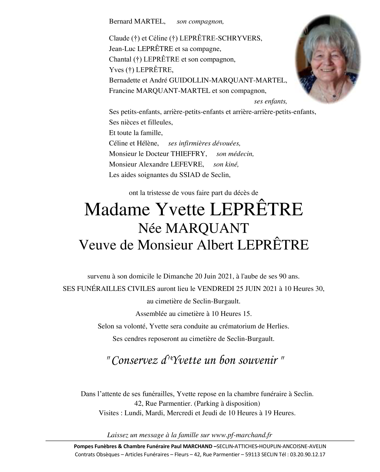 Image Pour voir le faire-part d'Yvette CLIQUEZ-ICI