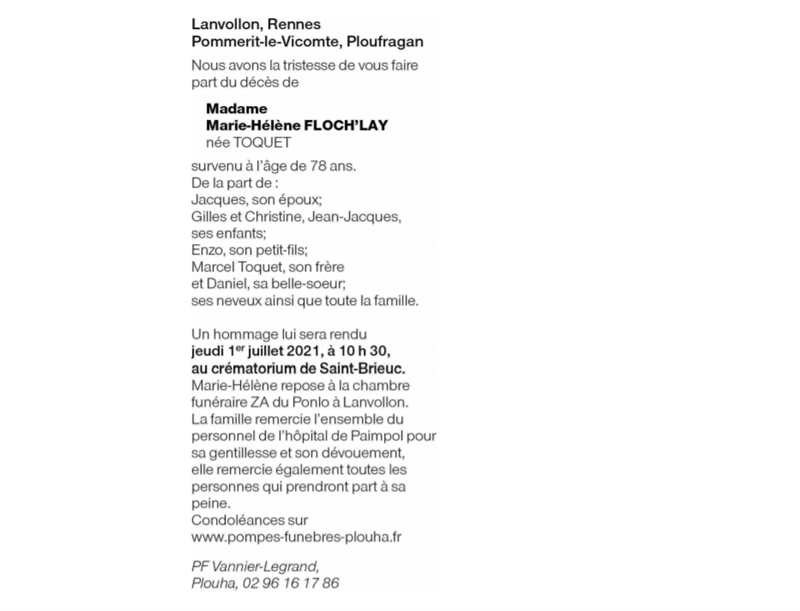Image Annonce nécrologique