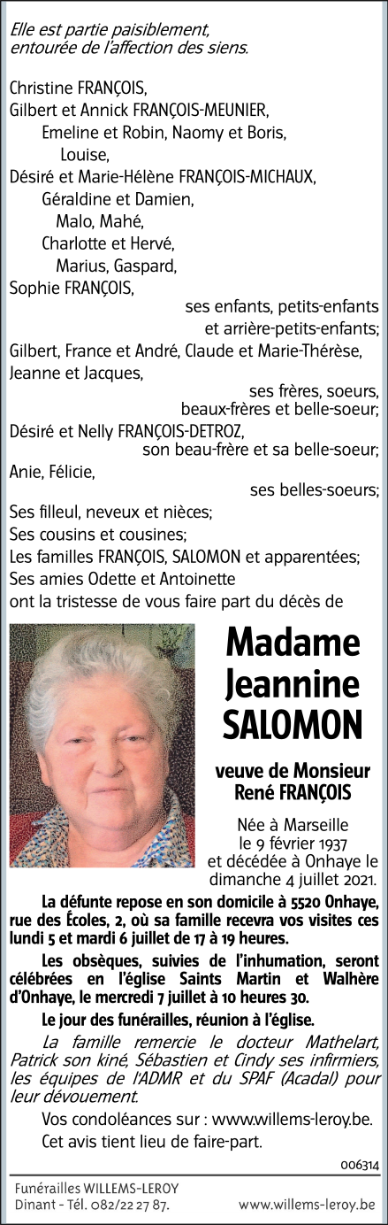 Image Annonce nécrologique