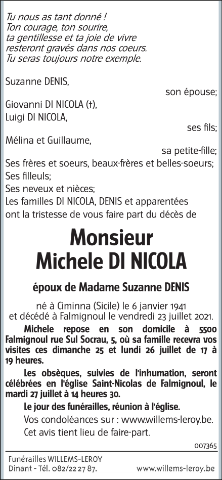 Image Annonce nécrologique
