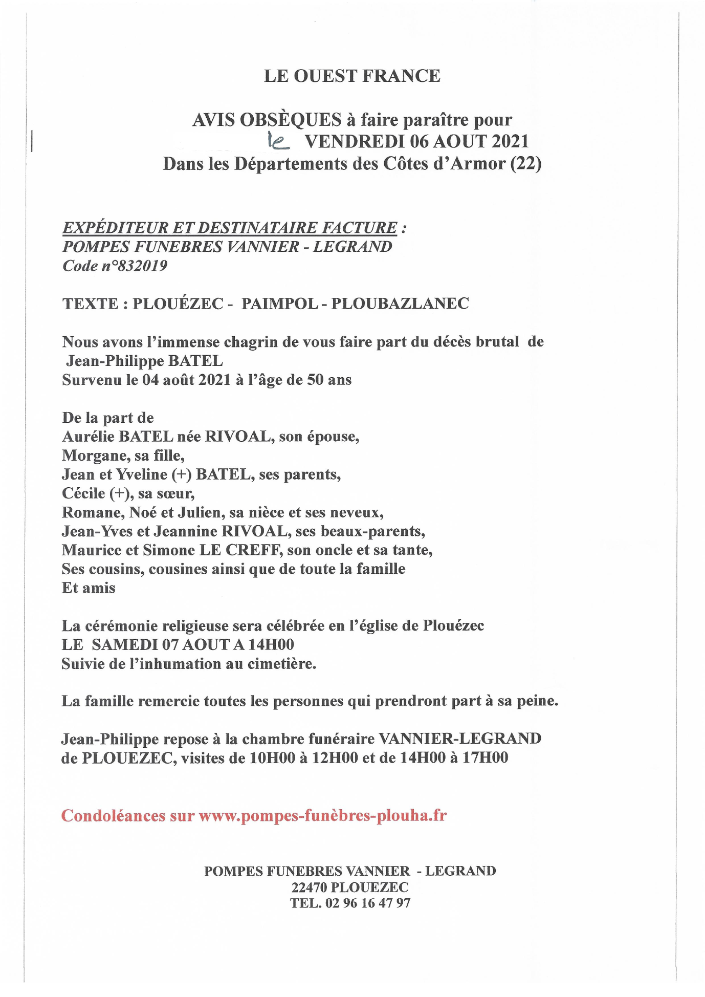 Image Annonce nécrologique