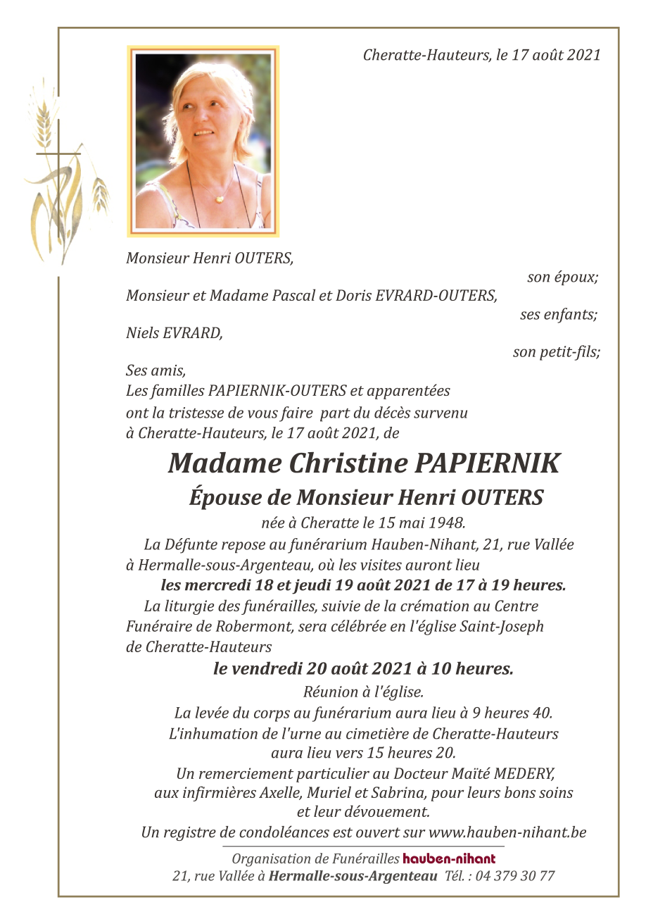 Image Annonce nécrologique