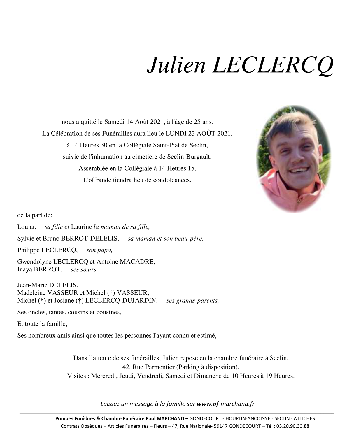 Image Pour voir le faire-part de Julien CLIQUEZ-ICI
