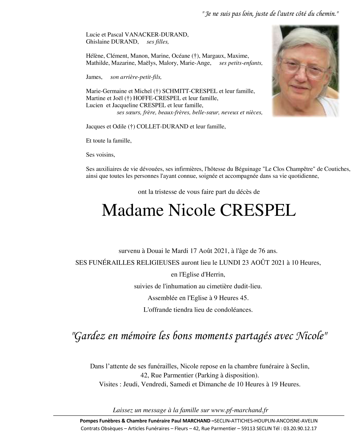 Image Pour voir le faire-part de Nicole CLIQUEZ-ICI