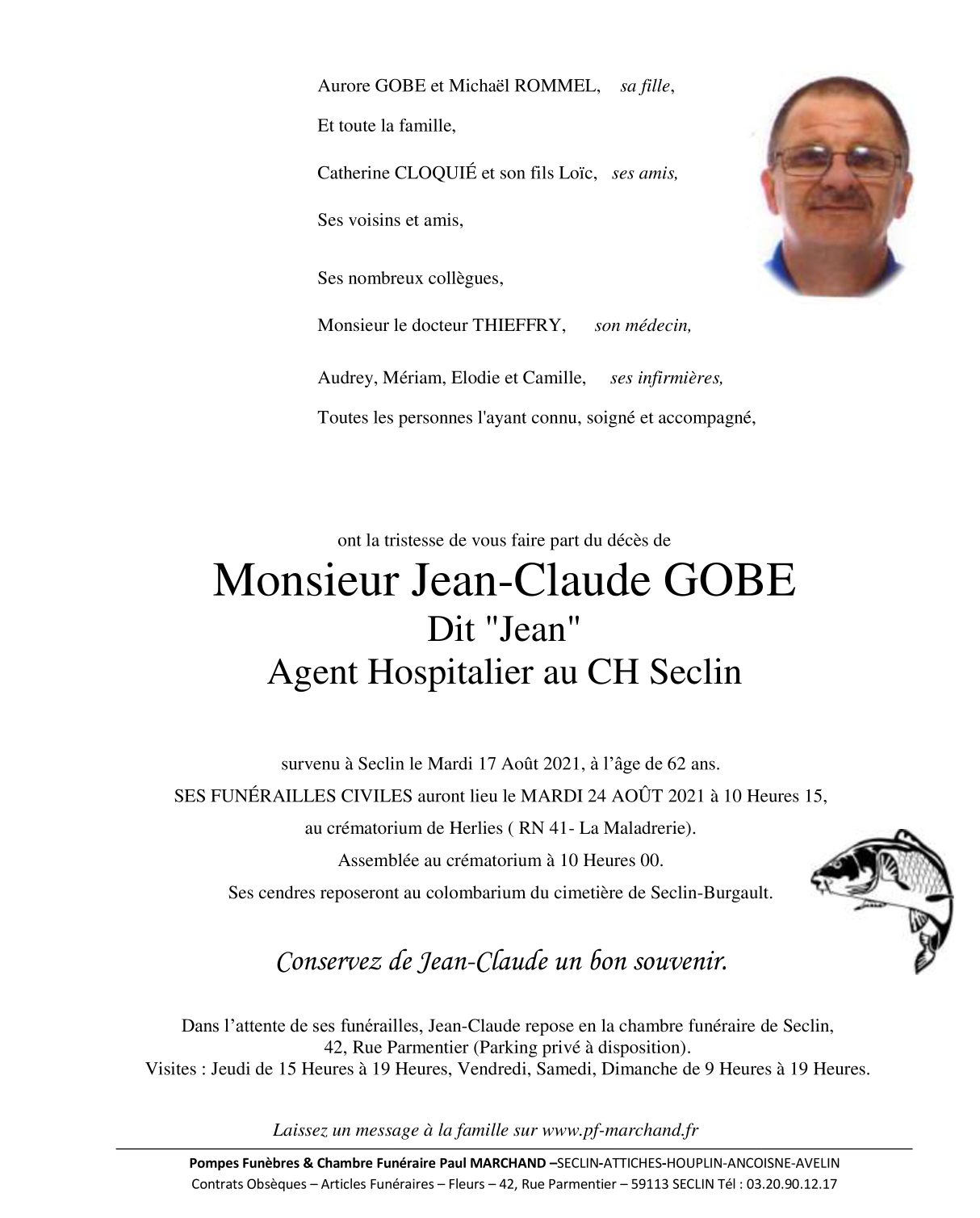Image Pour voir le faire-part de Jean-Claude CLIQUEZ-ICI