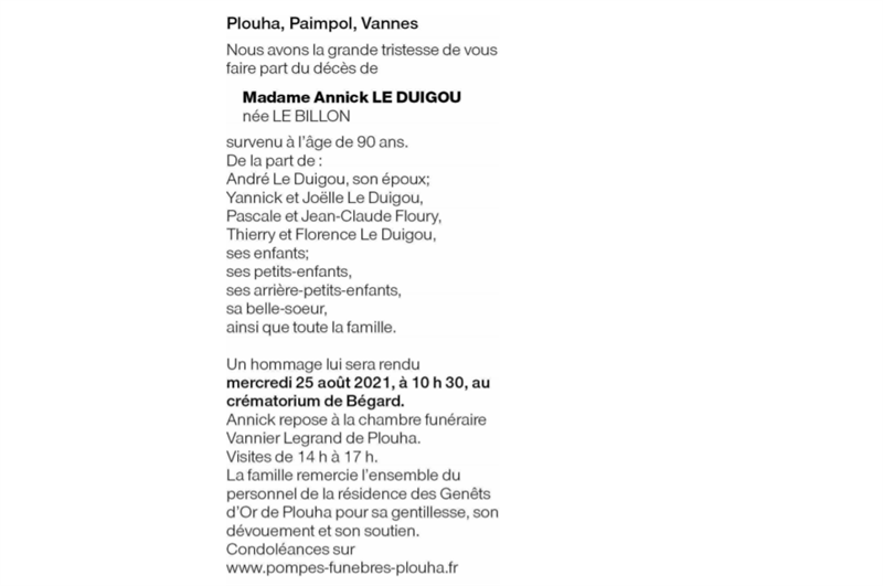 Image Annonce nécrologique