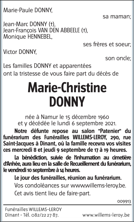 Image Annonce nécrologique