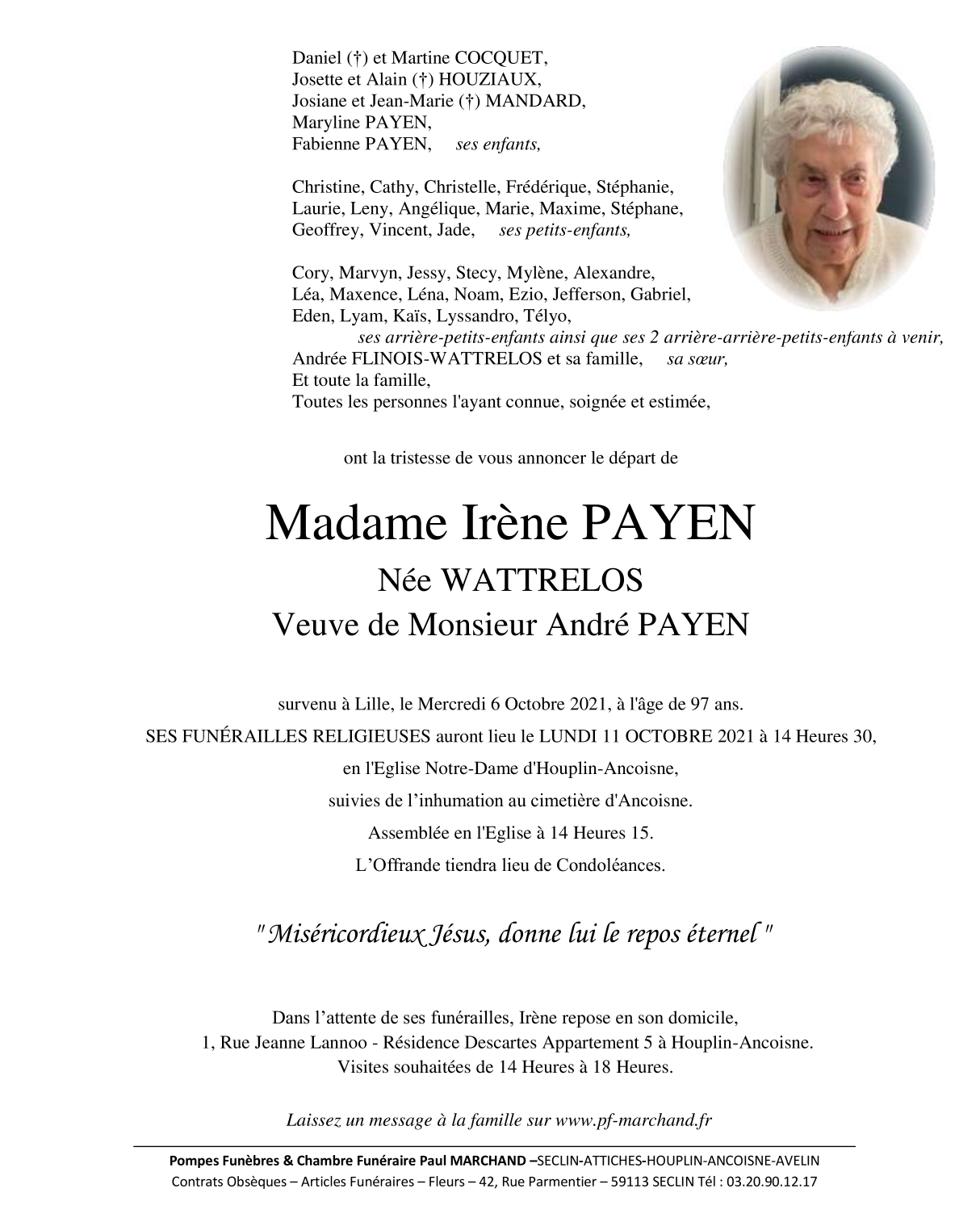 Image Pour voir le faire-part d'Irène CLIQUEZ-ICI