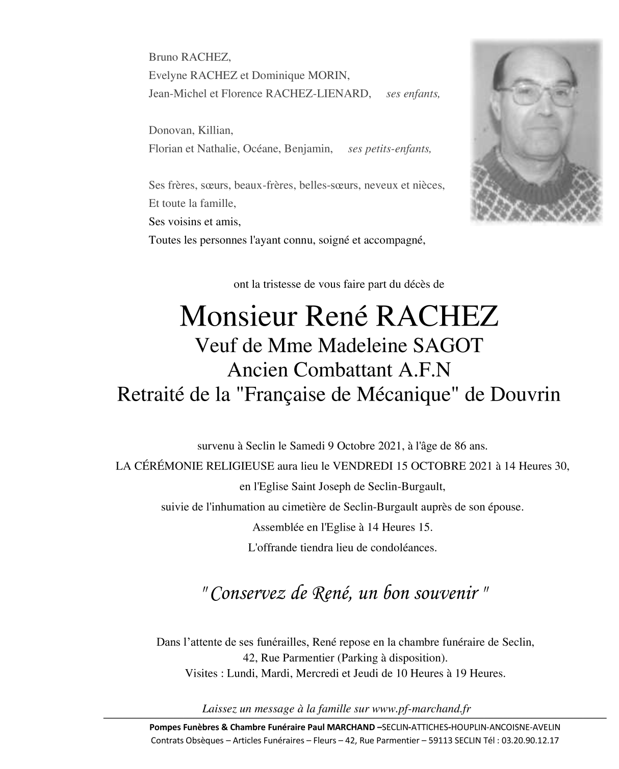 Image Pour voir le faire-part de René CLIQUEZ-ICI