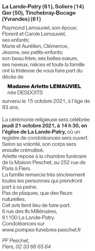 Image Annonce nécrologique