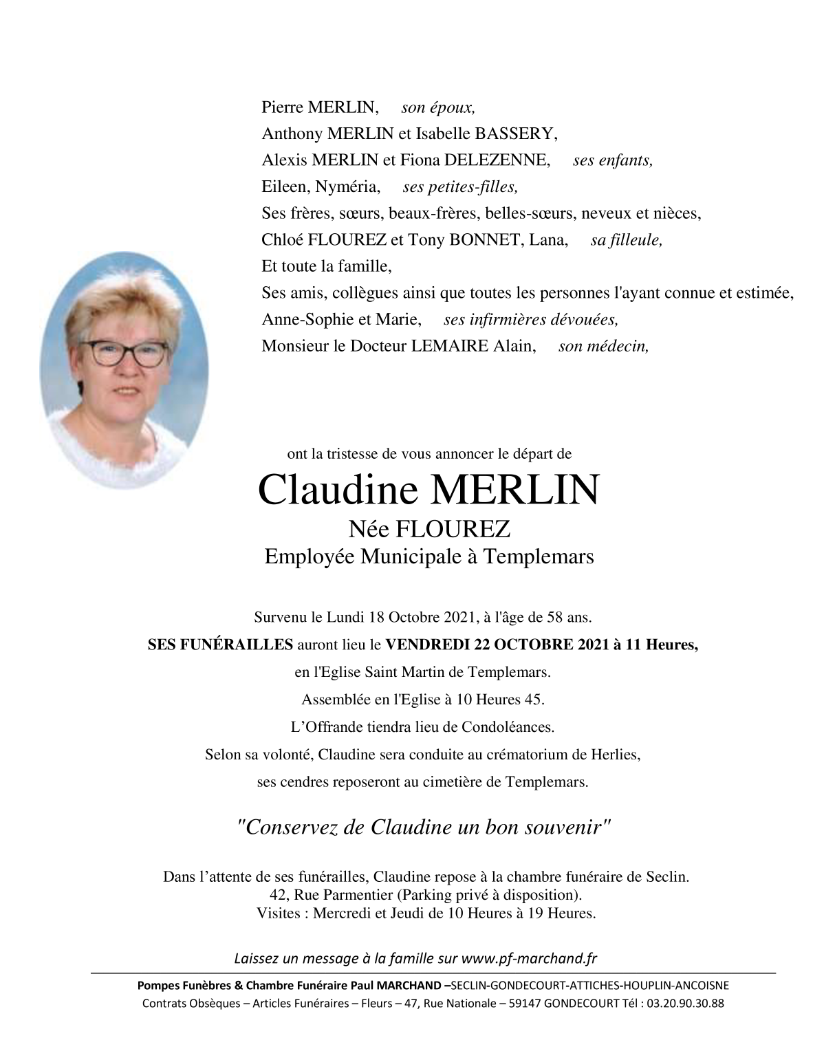Image Pour voir le faire-part de Claudine CLIQUEZ-ICI