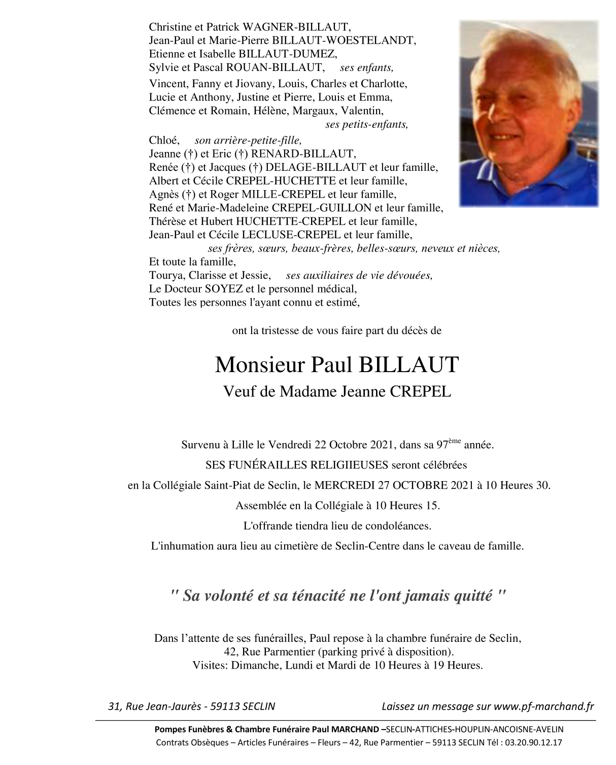 Image Pour voir le faire-part de Paul CLIQUEZ-ICI