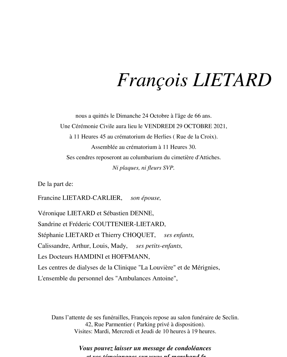 Image Pour voir le faire-part de François CLIQUEZ-ICI