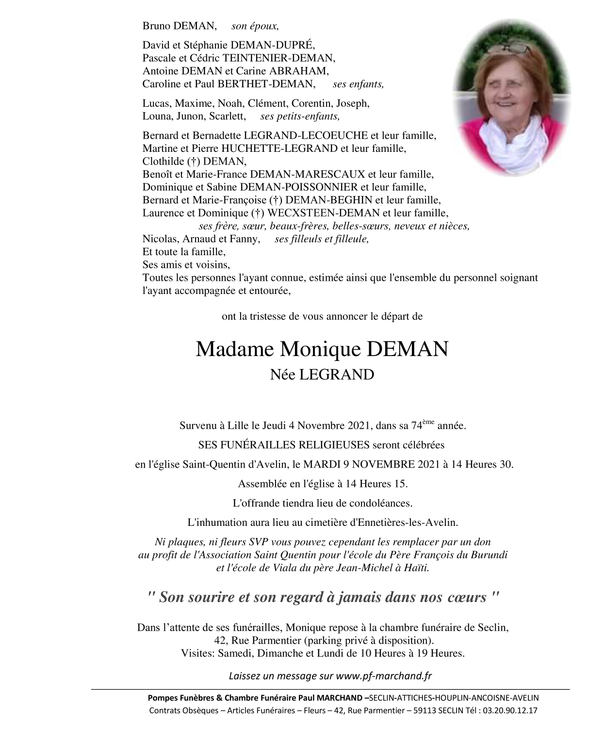 Image Pour voir le faire-part de Monique CLIQUEZ-ICI