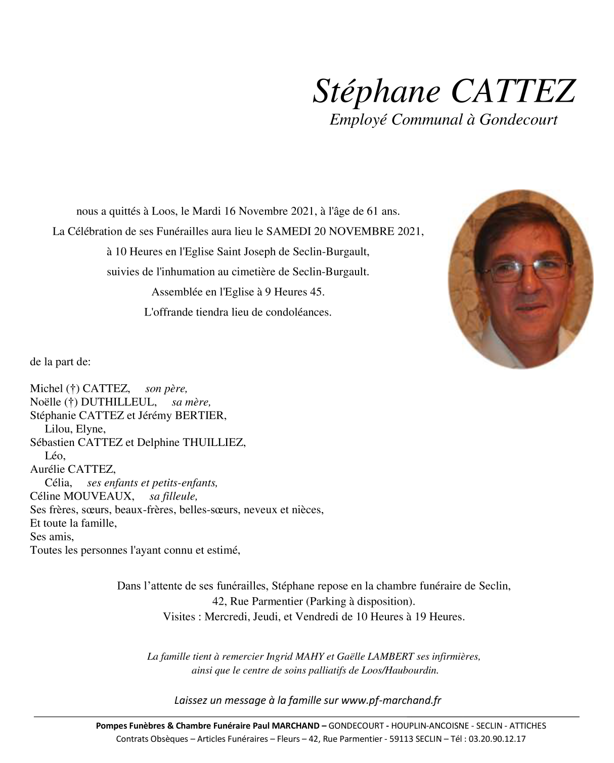Image Pour voir le faire-part de Stéphane CLIQUEZ-ICI