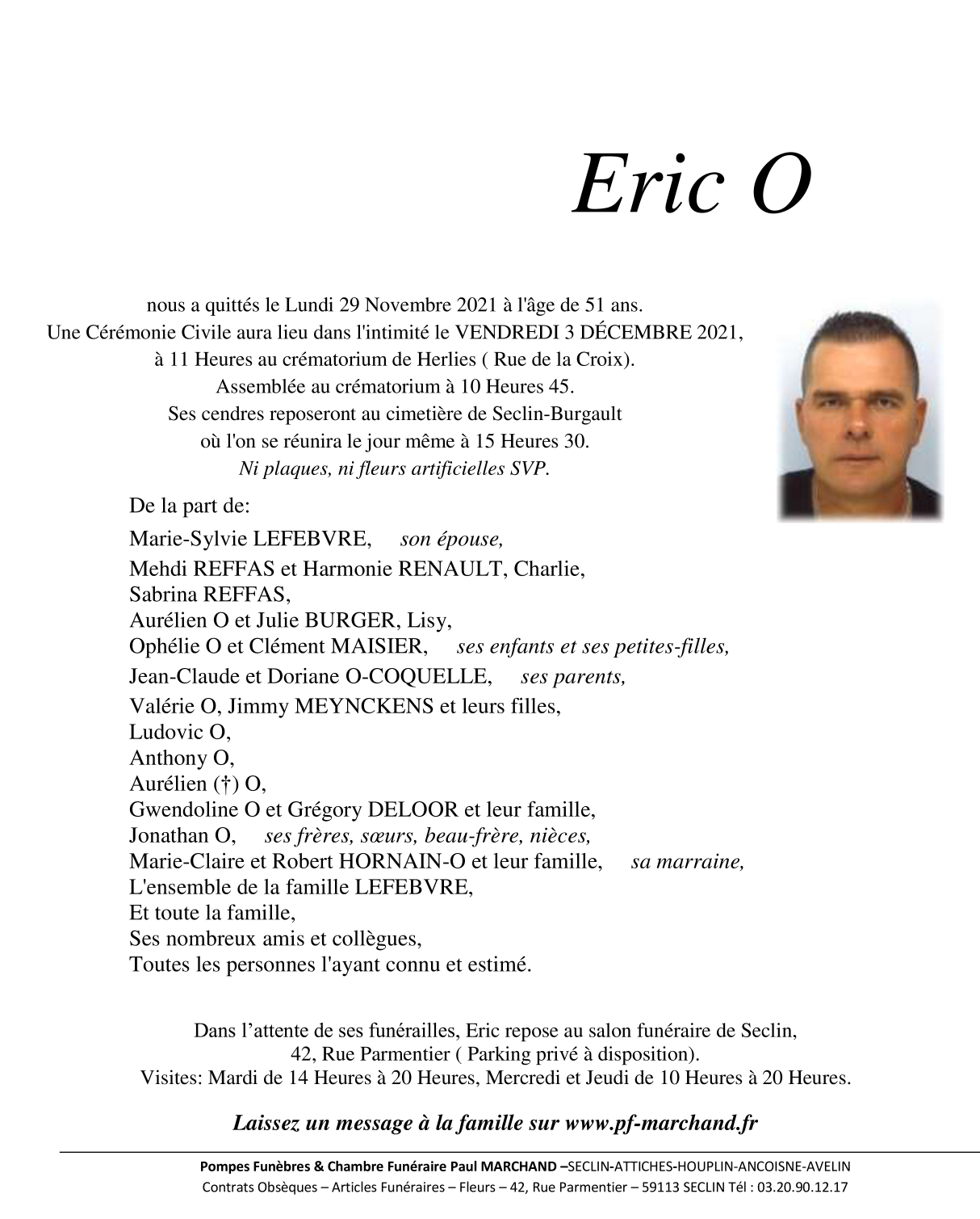 Image Pour voir le faire-part d'Eric CLIQUEZ-ICI