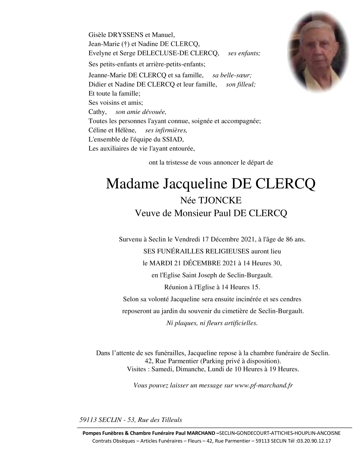 Image Pour voir le faire-part de Jacqueline CLIQUEZ-ICI