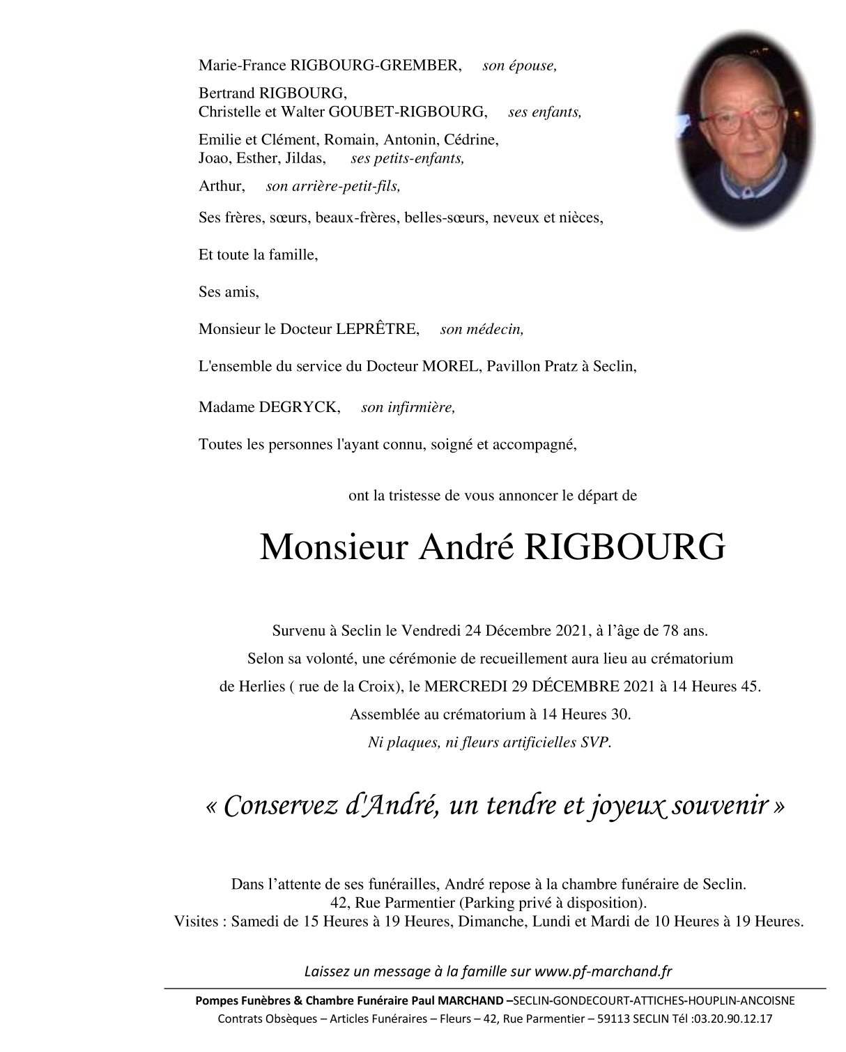 Image Pour voir le faire-part d'André CLIQUEZ-ICI