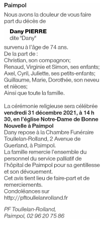 Image Annonce nécrologique