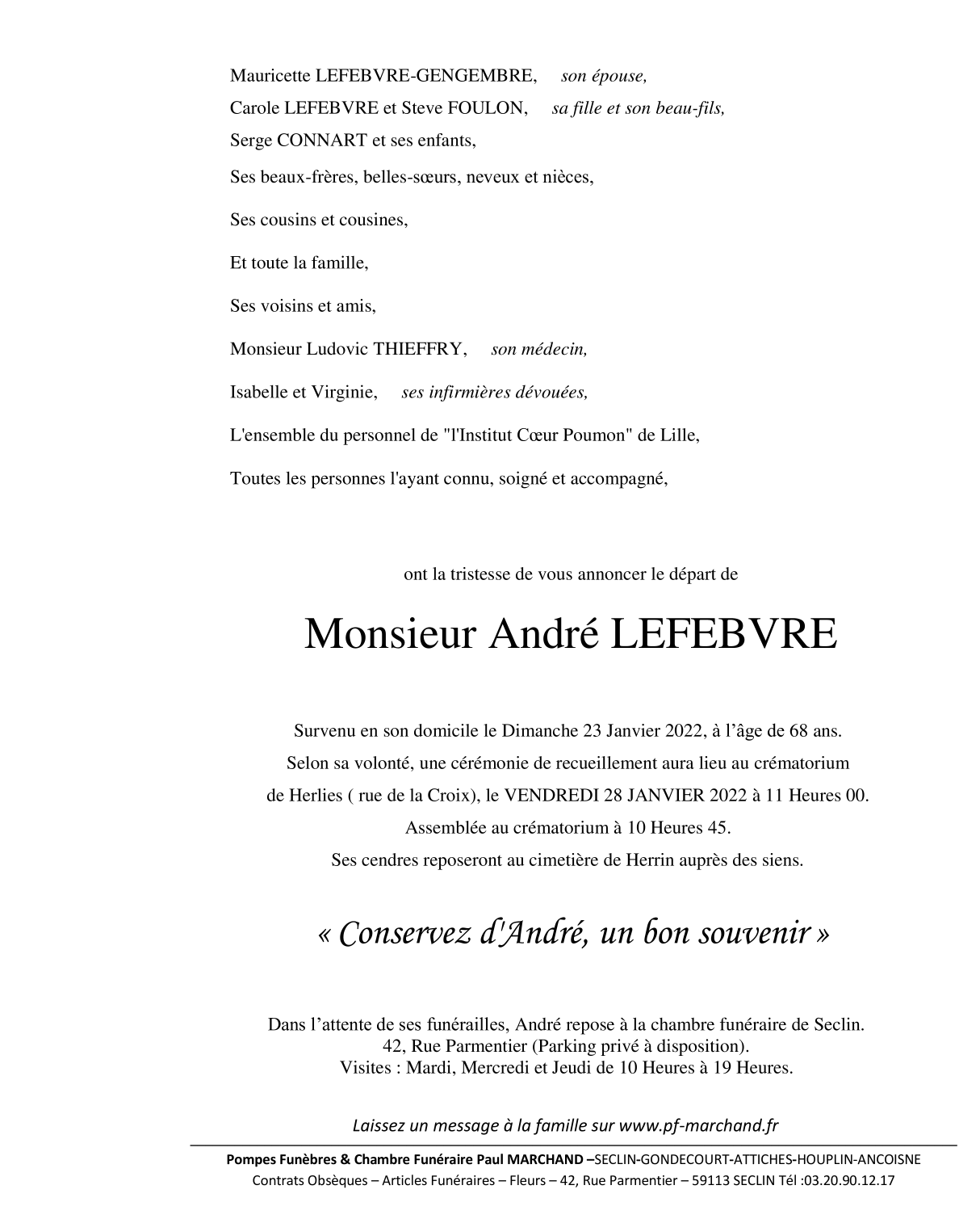 Image Pour voir le faire-part d'André CLIQUEZ-ICI