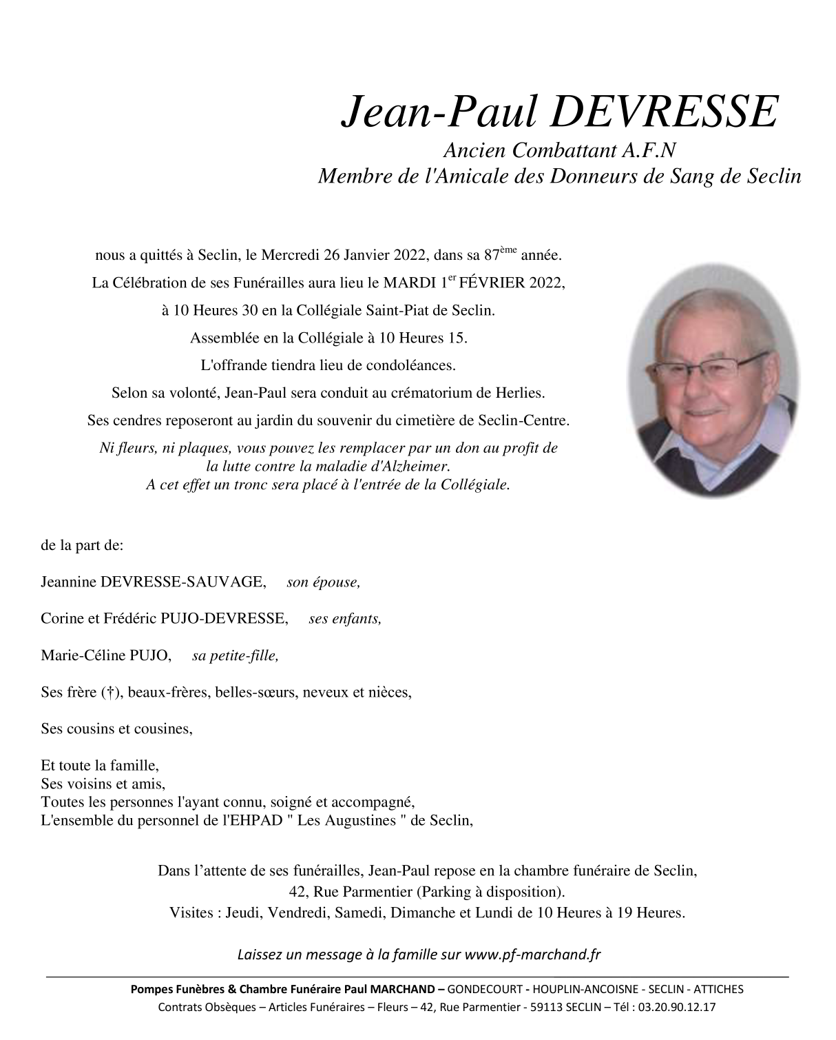 Image Pour voir le faire-part de Jean-Paul CLIQUEZ-ICI