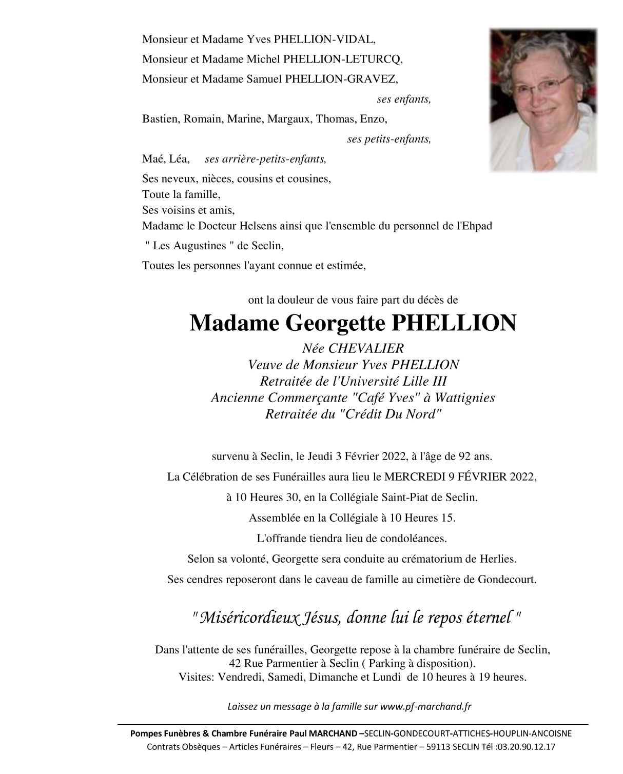 Image Pour voir le faire-part de Georgette CLIQUEZ-ICI