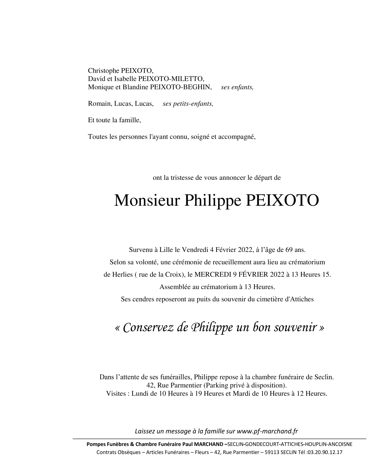 Image Pour voir le faire-part de Philippe CLIQUEZ-ICI