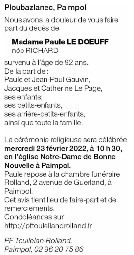 Image Annonce nécrologique
