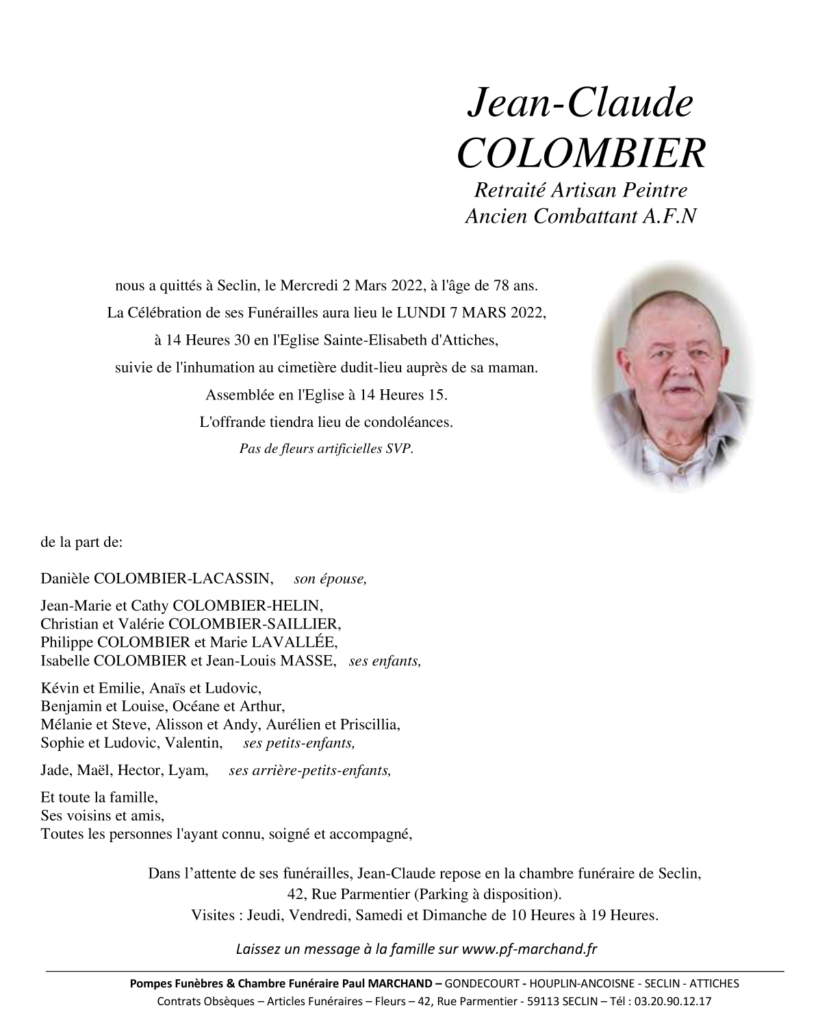 Image Pour voir le faire-part de Jean-Claude CLIQUEZ-ICI