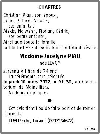Image Annonce nécrologique