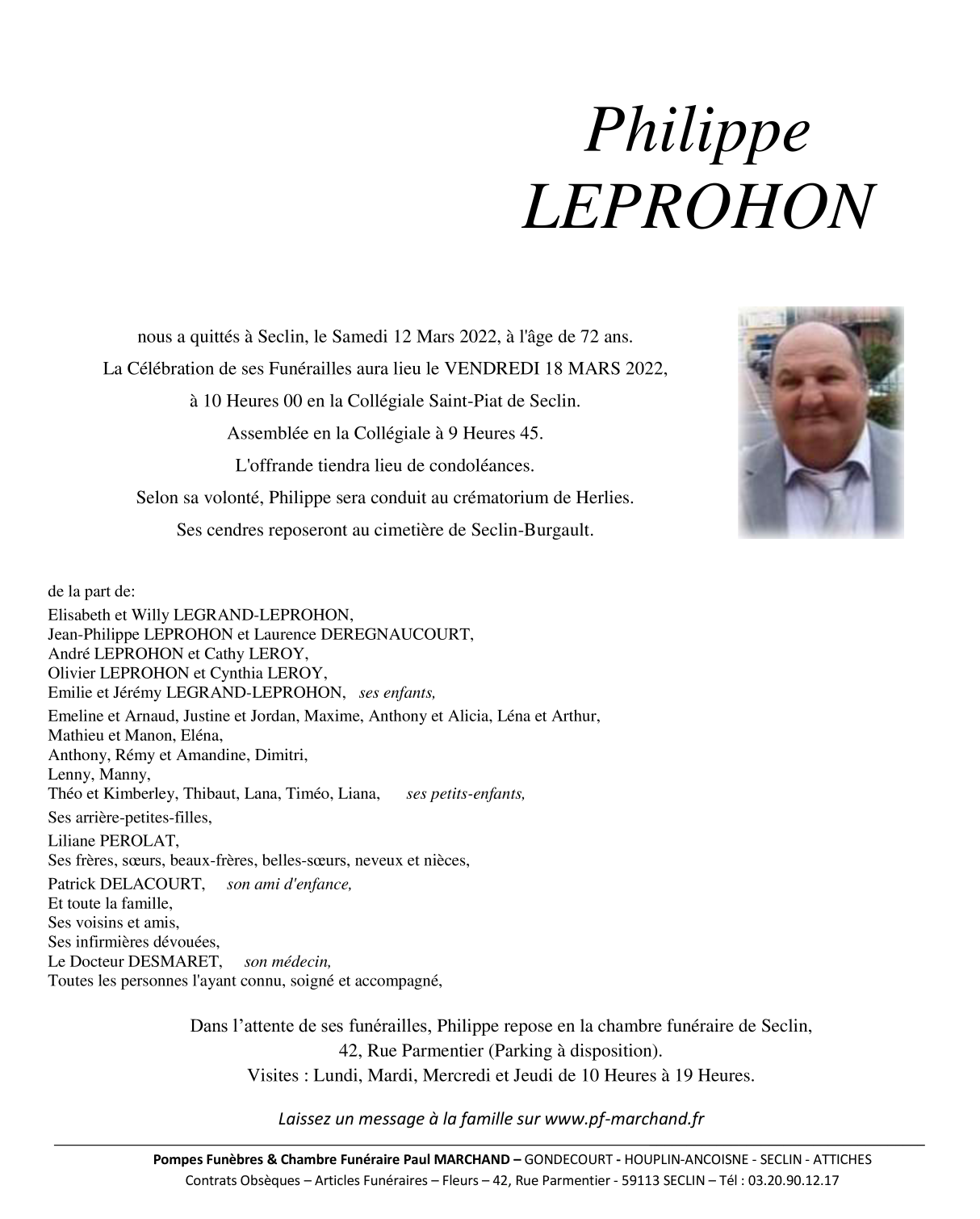 Image Pour voir le faire-part de Philippe CLIQUEZ-ICI