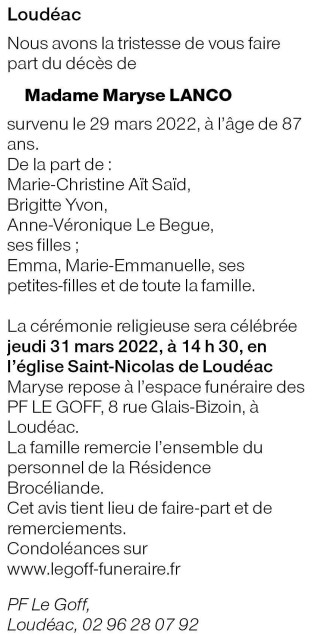 Image Annonce nécrologique