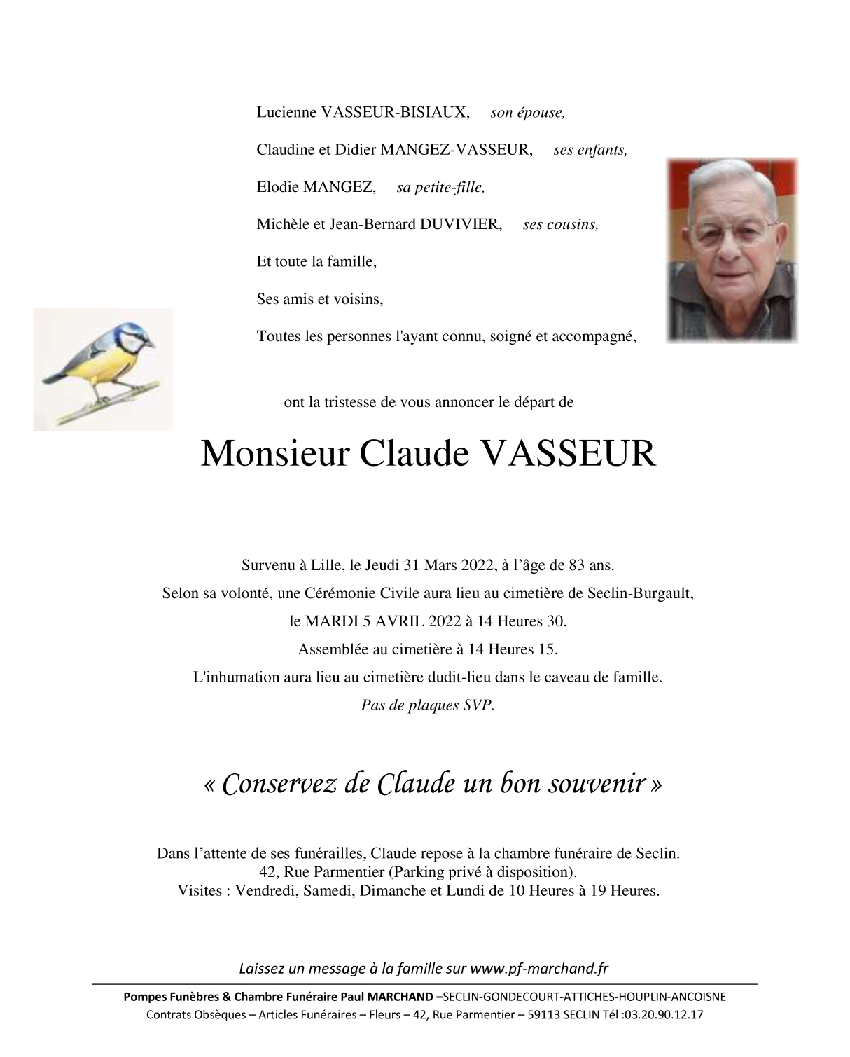 Image Pour voir le faire-part de Claude CLIQUEZ-ICI