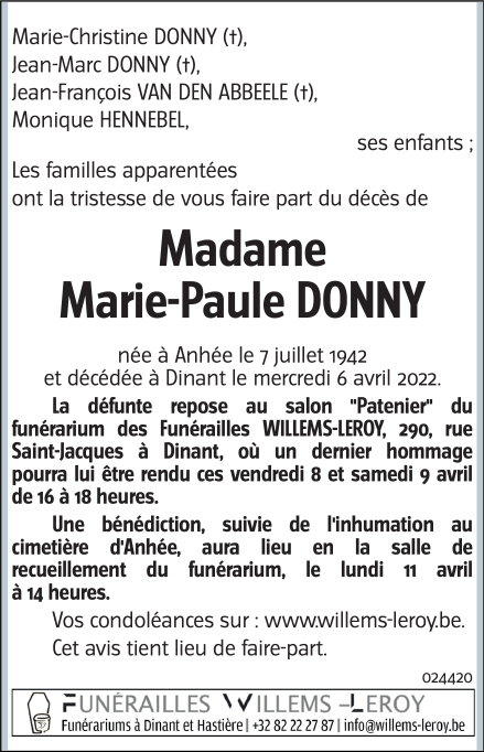 Image Annonce nécrologique
