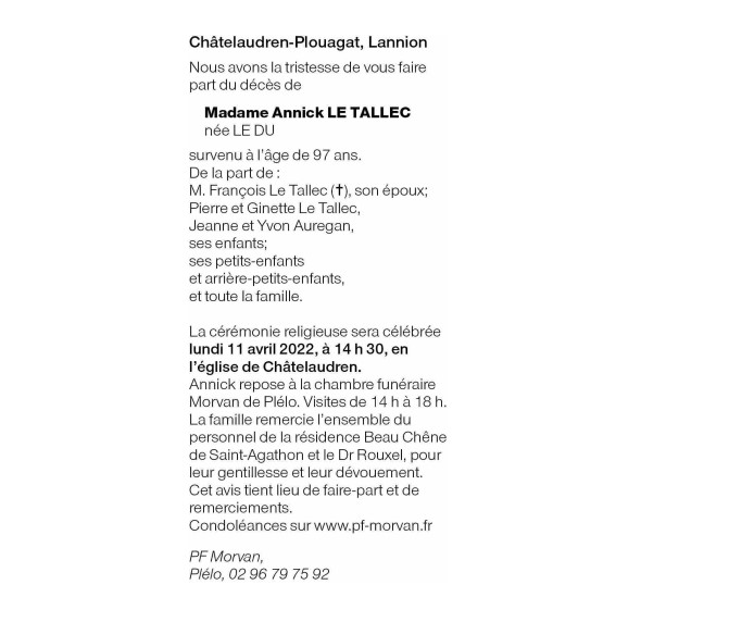 Image Annonce nécrologique