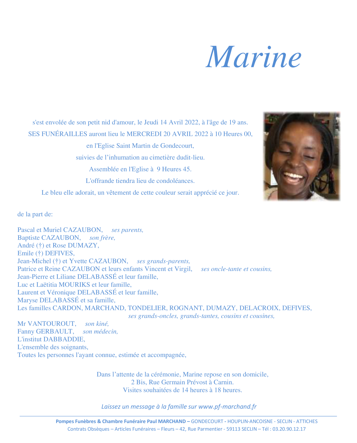 Image Pour voir le faire-part de Marine CLIQUEZ-ICI