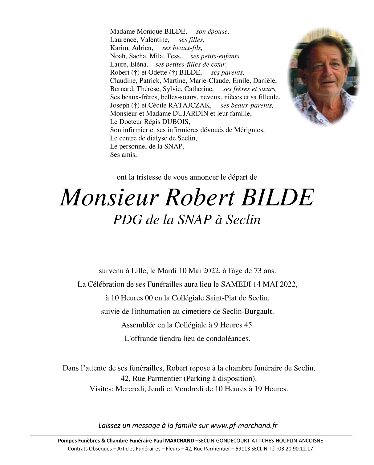 Image Pour voir le faire-part de Robert CLIQUEZ-ICI