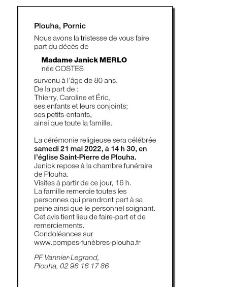 Image Annonce nécrologique