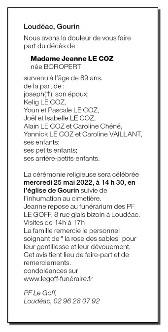 Image Annonce nécrologique