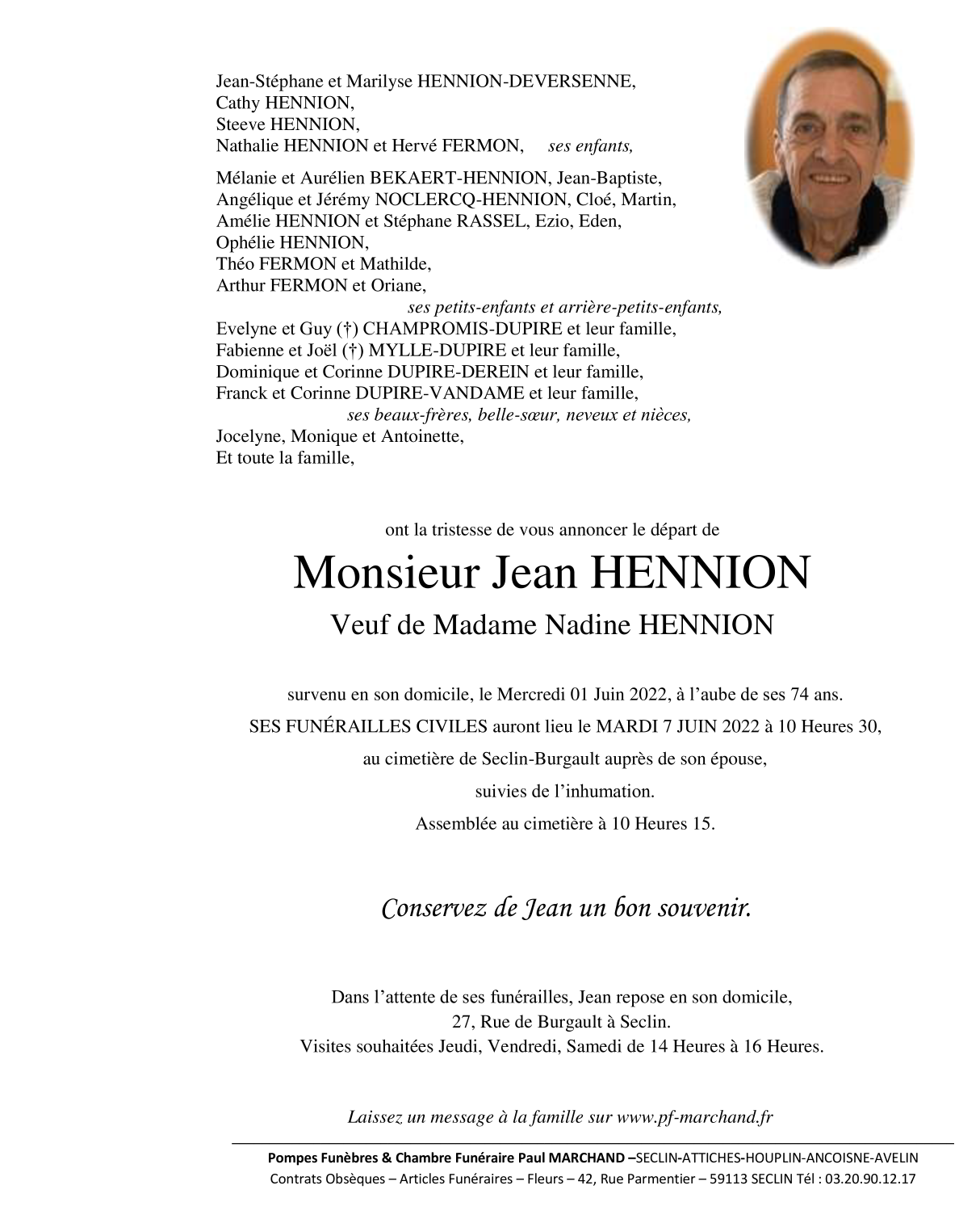 Image Pour voir le faire-part de Jean CLIQUEZ-ICI