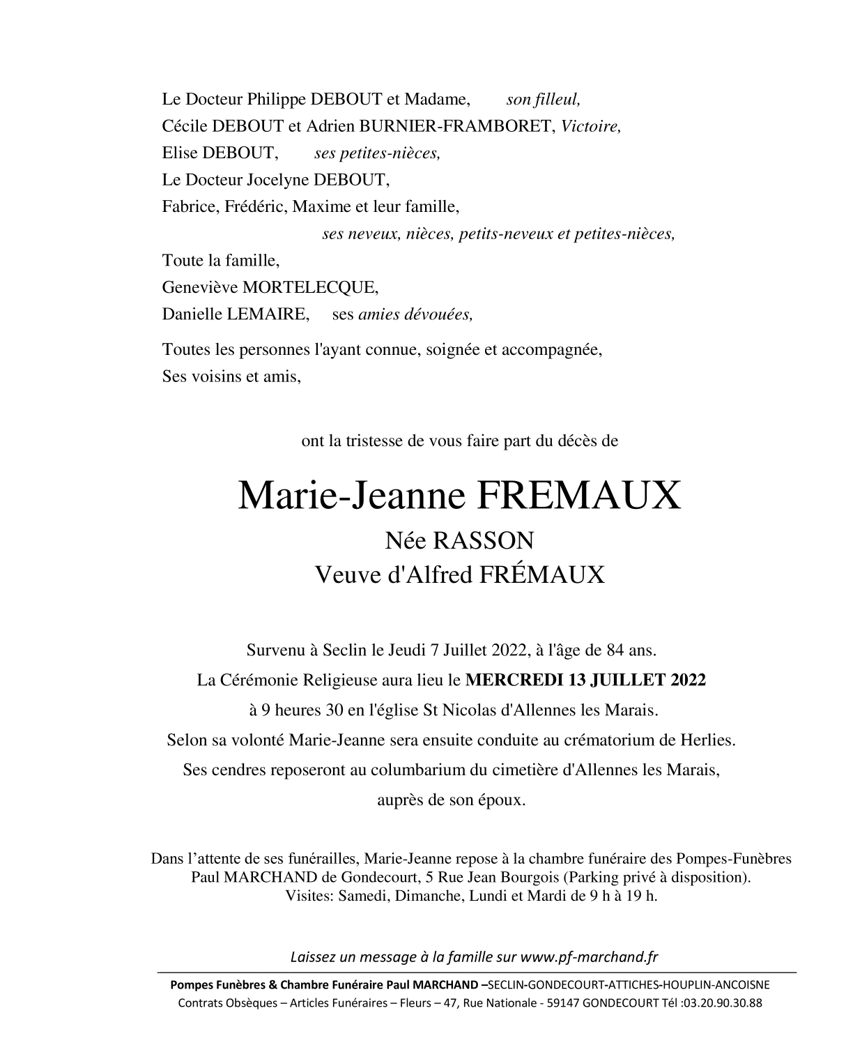 Image Pour voir le faire-part de Marie-Jeanne Cliquez-ici