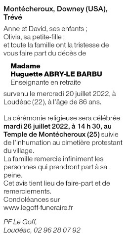 Image Annonce nécrologique