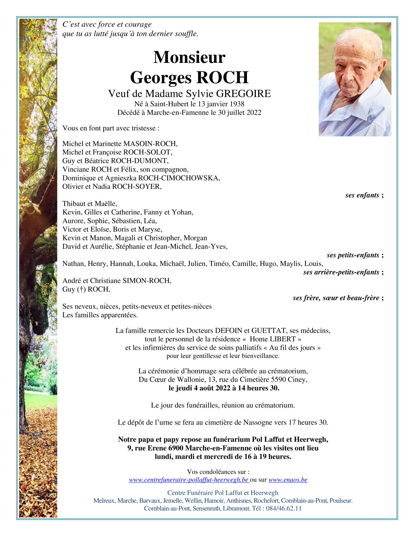 Avis De Décès Pompes Funèbres Generales St Pol-sur-ternoise