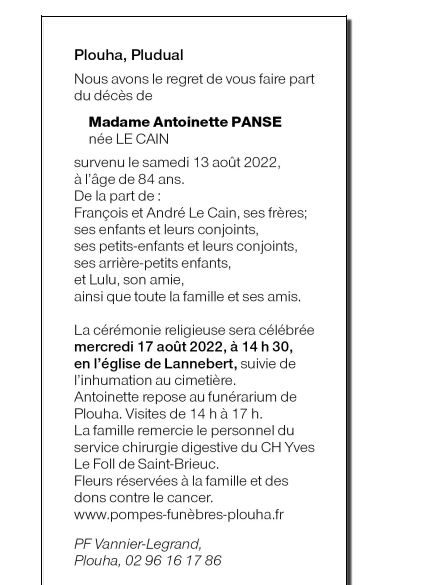 Image Annonce nécrologique