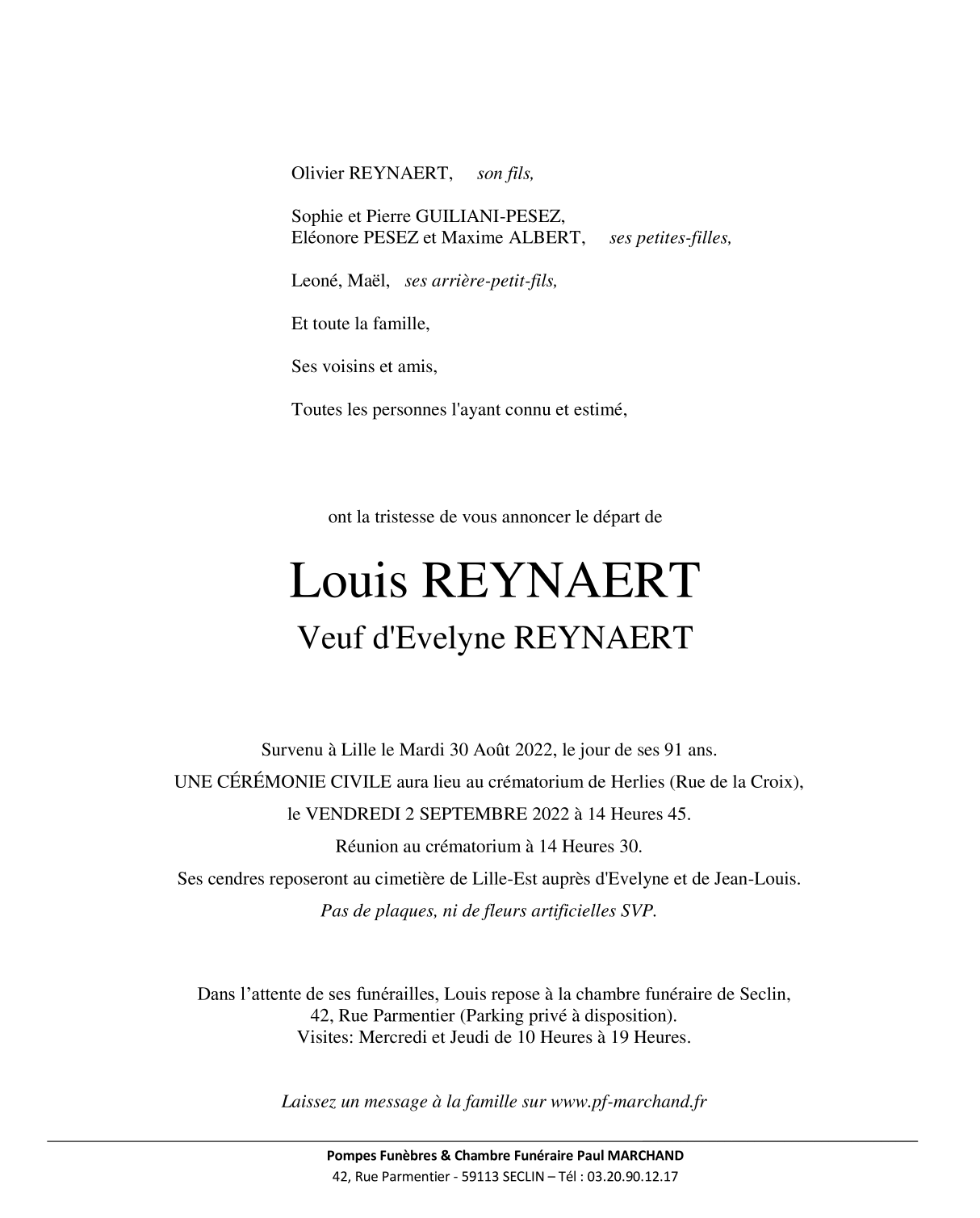 Image Pour voir le faire-part de Louis Cliquez-ici